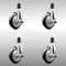 Service Caster 5 Inch 316SS Black Poly Swivel 1-1/2 Inch Expanding Stem Caster Set Brake SCC SCC-SS316EX20S514-PPUB-BLK-TLB-112-4 - alternate 1